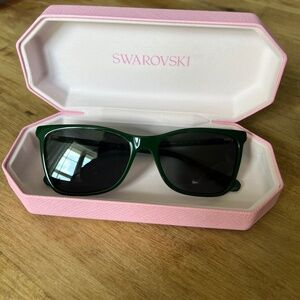 Swarovski sunglasses, dark green. Brand new.